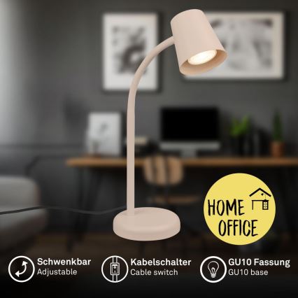 Briloner 7476-011 - Bordlampe SKRIVA 1xGU10/9W/230V beige