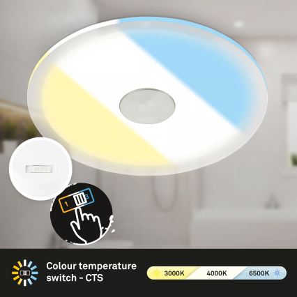 Briloner 7481019 - LED indbygningsarmatur til badeværelse LED/12W/230V 3000/4000/6500K IP44 hvid