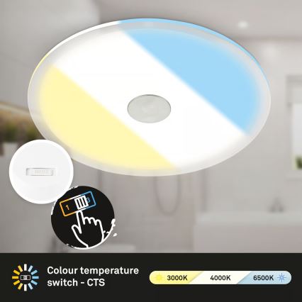 Briloner 7482019 - LED badeværelsesindbygningsarmatur LED/14W/230V 3000/4000/6500K IP44 hvid