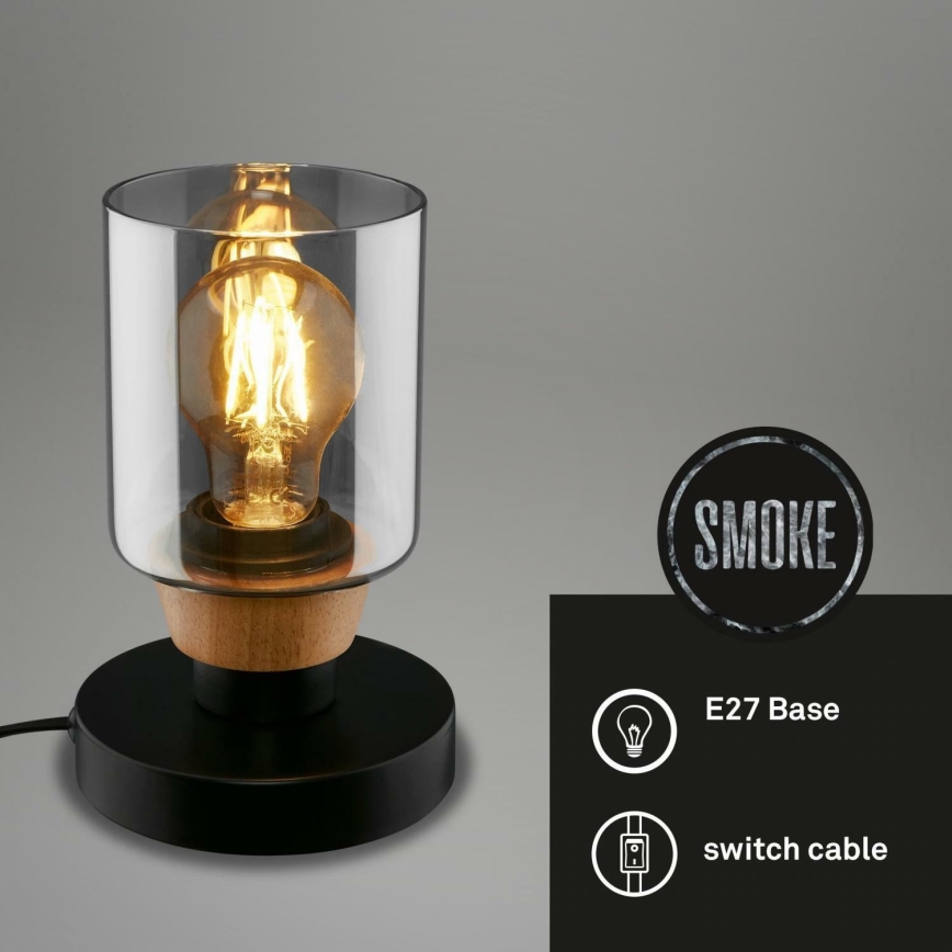 Briloner 7486015 - Bordlampe 1xE27/10W/230V sort
