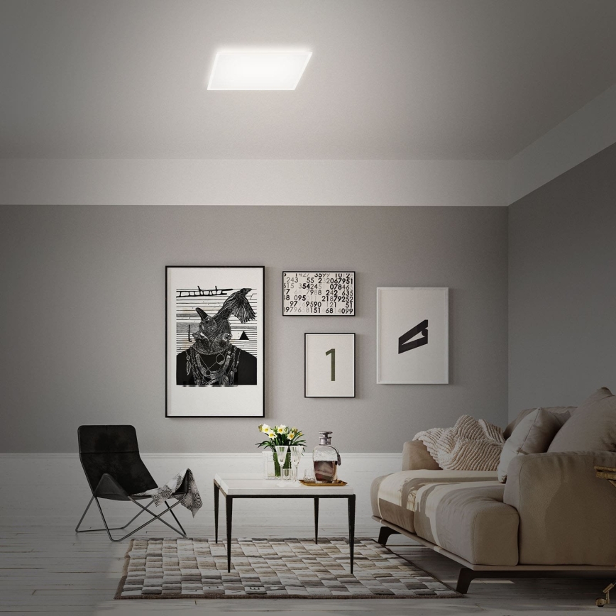 Briloner 7491-016 - LED RGBW dæmpbar loftlampe SMART LED/22W/230V 4000K 42x42 cm Wi‑Fi Tuya + fjernbetjening