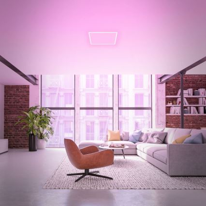 Briloner 7491-016 - LED RGBW dæmpbar loftlampe SMART LED/22W/230V 4000K 42x42 cm Wi‑Fi Tuya + fjernbetjening
