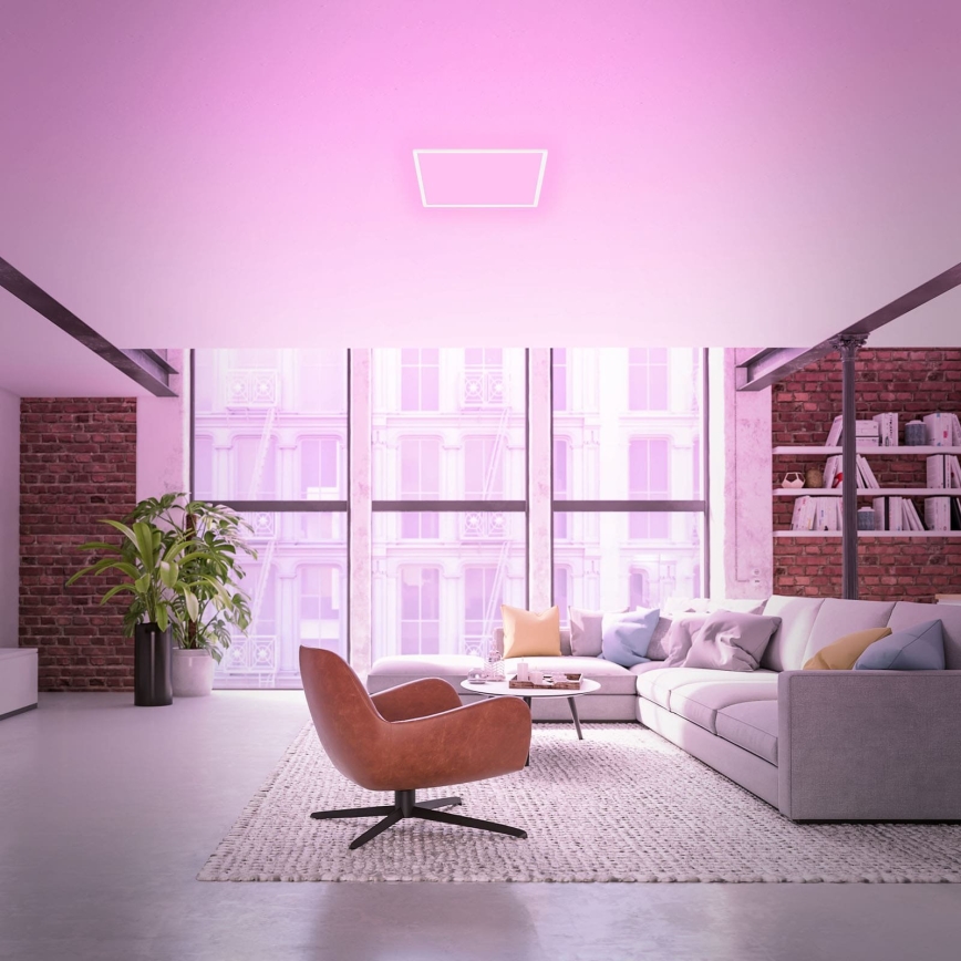 Briloner 7491-016 - LED RGBW dæmpbar loftlampe SMART LED/22W/230V 4000K 42x42 cm Wi‑Fi Tuya + fjernbetjening