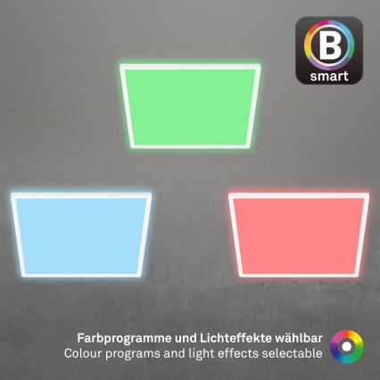 Briloner 7491-016 - LED RGBW dæmpbar loftlampe SMART LED/22W/230V 4000K 42x42 cm Wi‑Fi Tuya + fjernbetjening
