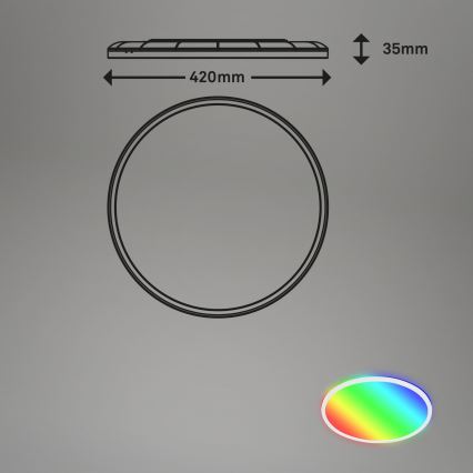 Briloner 7494016 - LED RGBW Dæmpbar loftlampe SMART LED/22W/230V 4000K Ø 42 cm Wi-Fi Tuya + fjernbetjening
