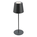 Briloner 7508015 - LED Dæmpbar Genopladelig Udendørs Bordlampe 2-i-1 LED/2,5W/5V IP44 Sort