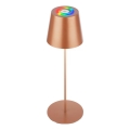 Briloner 7510013 - LED RGBW dæmpbar udendørs genopladelig bordlampe CALIDA LED/2,5W/5V IP44 1200 mAh bronze