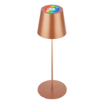 Briloner 7510013 - LED RGBW dæmpbar udendørs genopladelig bordlampe CALIDA LED/2,5W/5V IP44 1200 mAh bronze