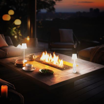 Briloner 7510016 - LED RGBW dæmpbar udendørs genopladelig bordlampe CALIDA LED/2,5W/5V IP44 1200 mAh hvid