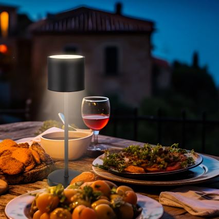 Briloner 7521015 - Dæmpbar LED udendørs genopladelig bordlampe SIGO LED/2,5W/5V IP44 2600 mAh sort