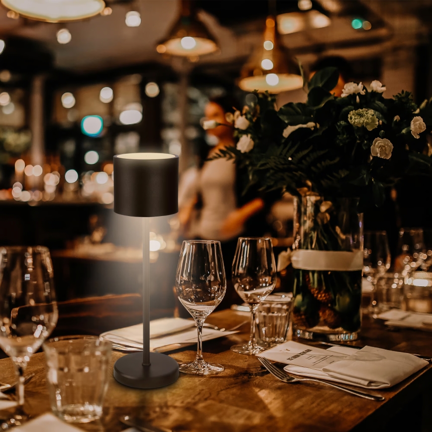 Briloner 7521015 - Dæmpbar LED udendørs genopladelig bordlampe SIGO LED/2,5W/5V IP44 2600 mAh sort