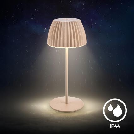 Briloner 7552-011 - Dæmpbar opladelig berøringsbetjent udendørs bordlampe MINI LED/1,5W/5V IP44 1800 mAh beige