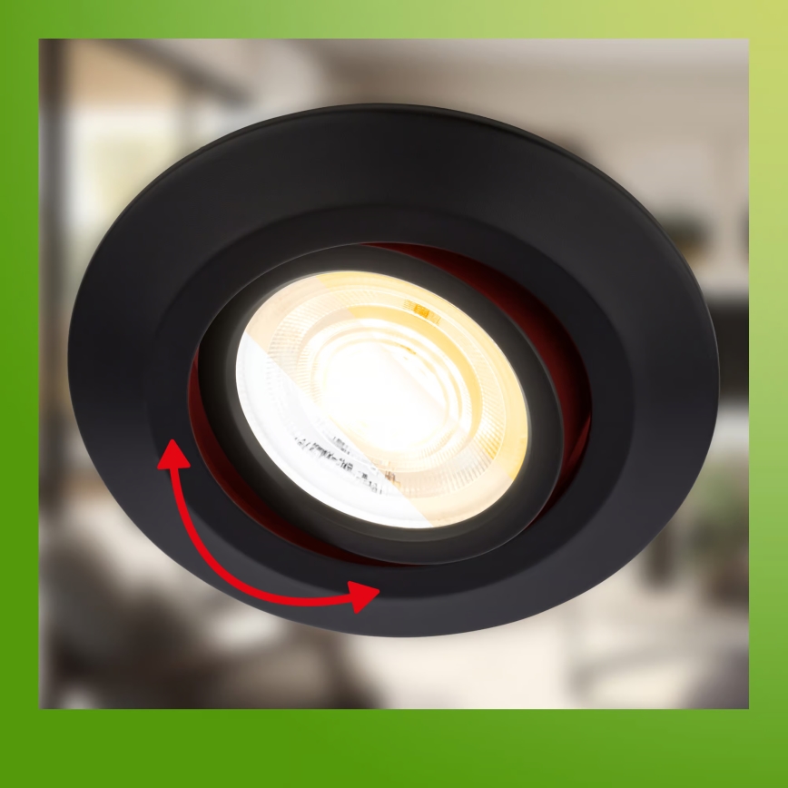 Briloner 7586035 - SÆT 3x LED indbygningsdownlight til badeværelse KLIRA LED/4,9W/230V 2500/3000/4000K IP23 sort