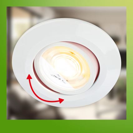 Briloner 7586036 - SÆT 3x KLIRA LED indbygningsarmatur til badeværelse LED/4,9W/230V 2500/3000/4000K IP23 hvid