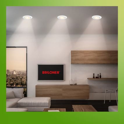Briloner 7586036 - Sæt med 3 LED indbygningsspots til badeværelset KLIRA LED/4,9W/230V 2500/3000/4000K IP23 hvid