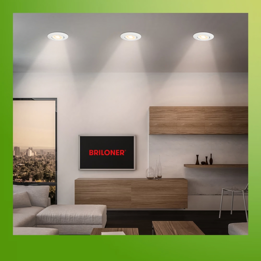 Briloner 7586036 - Sæt med 3 LED indbygningsspots til badeværelset KLIRA LED/4,9W/230V 2500/3000/4000K IP23 hvid