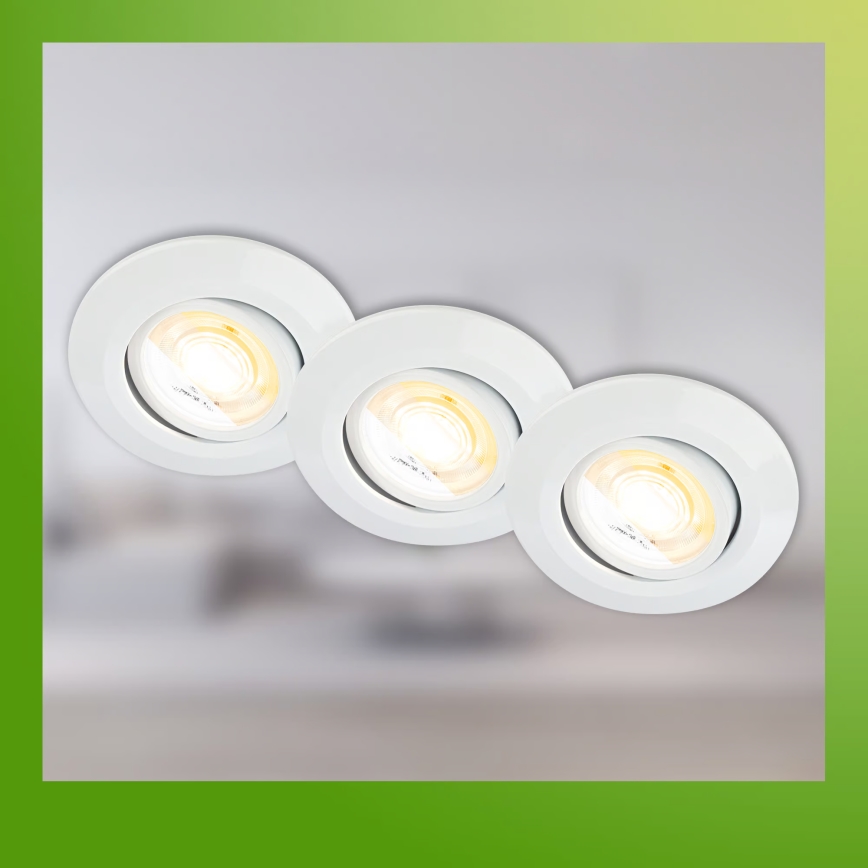 Briloner 7586036 - Sæt med 3 LED indbygningsspots til badeværelset KLIRA LED/4,9W/230V 2500/3000/4000K IP23 hvid