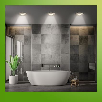 Briloner 7588032 - SÆT 3x LED badeværelsesindbygningsspot KLIRA LED/4,9W/230V 2500/3000/4000K IP44 mat krom