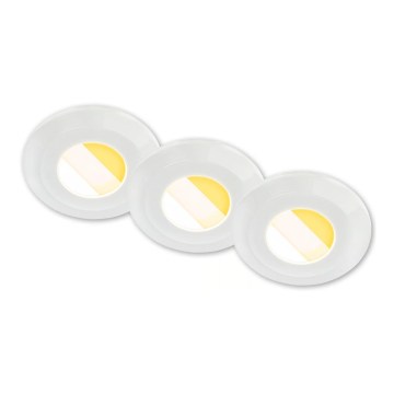Briloner 7588036 - SÆT 3x LED indbygningsspot til badeværelse KLIRA LED/4,9W/230V 2500/3000/4000K IP44 hvid