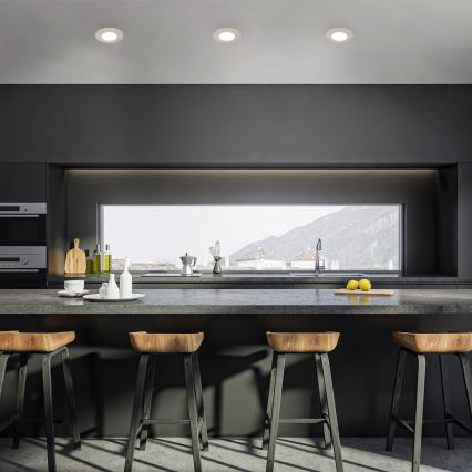 Briloner 7598032 - SÆT 3x LED indbygningslampe til badeværelse LED/4,9W/230V IP44 2700/4000/6500K mat krom