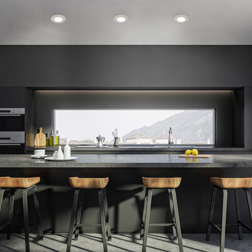Briloner 7598032 - SÆT 3x LED indbygningslampe til badeværelse LED/4,9W/230V IP44 2700/4000/6500K mat krom