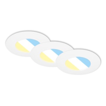 Briloner 7598036 - SÆT 3x LED indbygningslampe til badeværelse LED/4,9W/230V IP44 2700/4000/6500K hvid