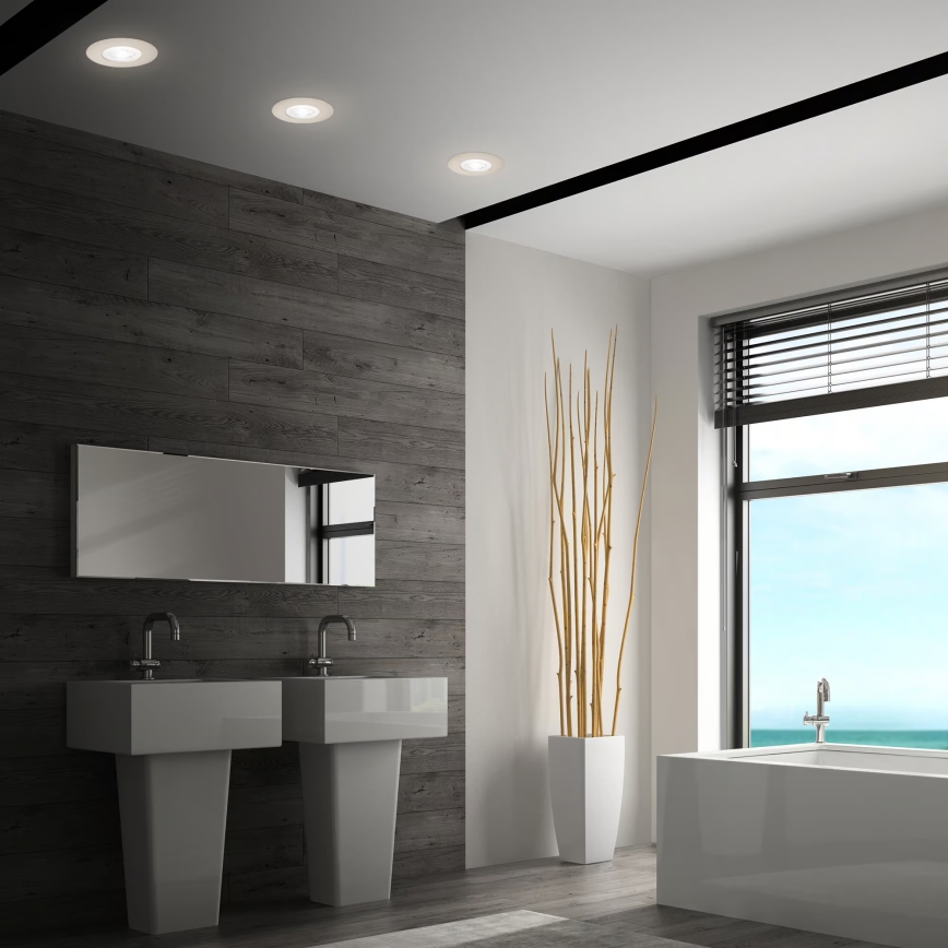 Briloner 7605032 - SÆT med 3 LED-indbygningsspots til badeværelset LED/4,9W/230V 2700/4000/6500K IP44 mat krom