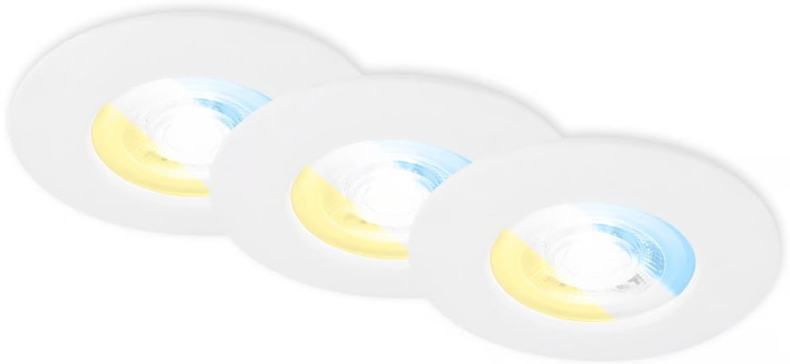 Briloner 7605036 - Sæt med 3 LED-indbygningsspots til badeværelset, 3xLED/4,9W/230V, IP44, hvid
