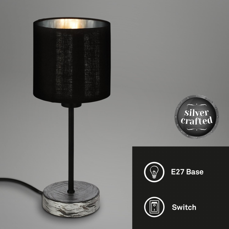 Briloner 7737-014 - Bordlampe SILVER CRAFTED 1xE14/25W/230V