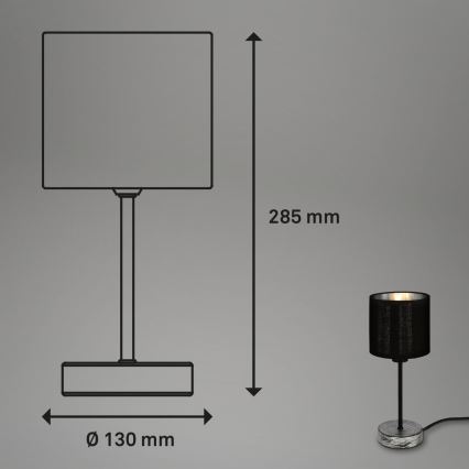 Briloner 7737-014 - Bordlampe SILVER CRAFTED 1xE14/25W/230V