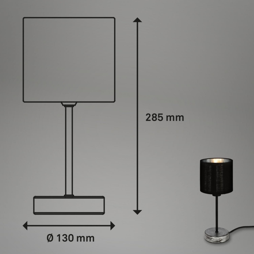 Briloner 7737-014 - Bordlampe SILVER CRAFTED 1xE14/25W/230V