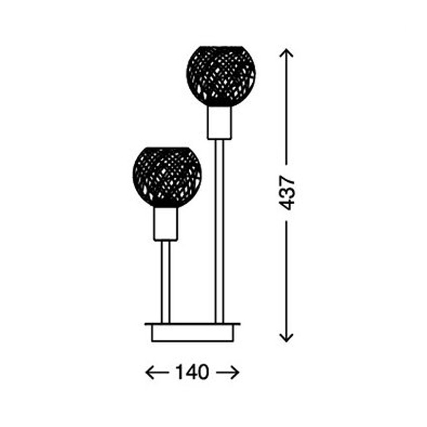 Briloner 7814-022 - Bordlampe 2xE14/5,5W/230V