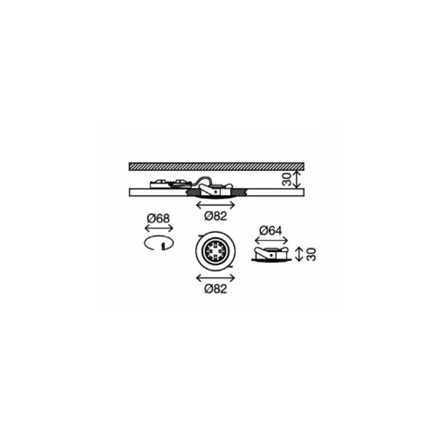 Briloner 8309-019 - LED indbygningslampe til badeværelse dæmpbar LED/5W/230V IP23