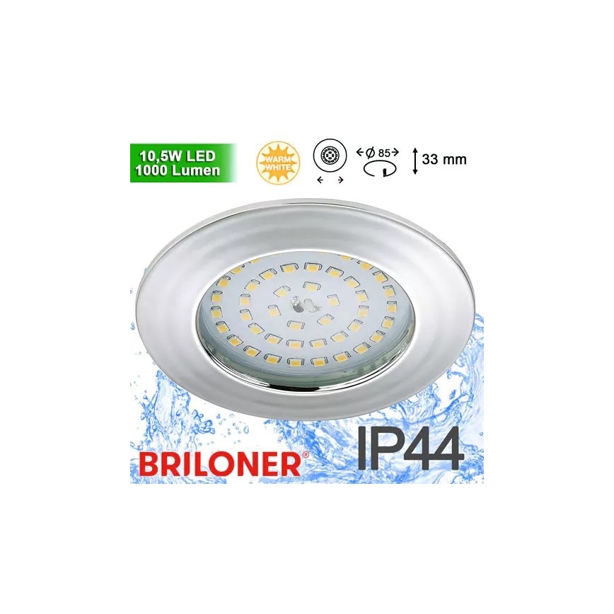 Briloner 8310-019 - LED indbygningslampe til badeværelse LED/10,5W/230V IP44