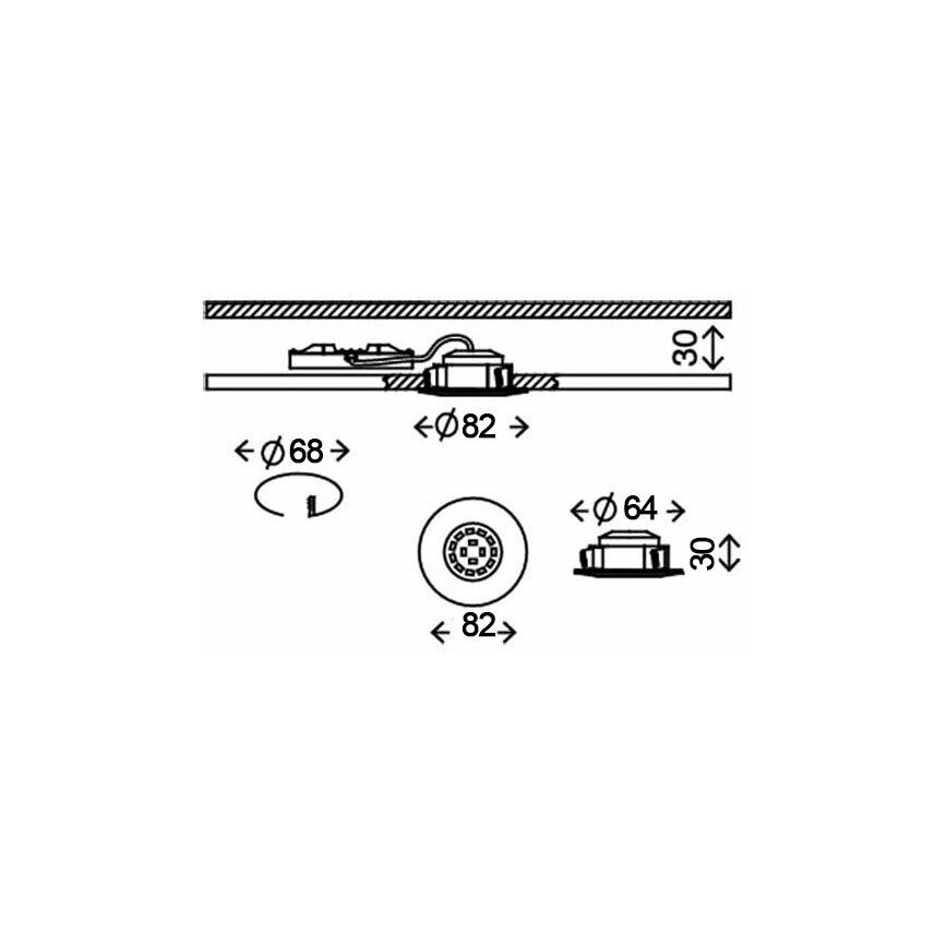 Briloner 8312-019 - Indbygningslampe til badeværelse LED/5W/230V IP23