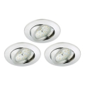 Briloner 8312-039 - SÆT 3x LED indbygningslampe til badeværelse LED/5W/230V IP23