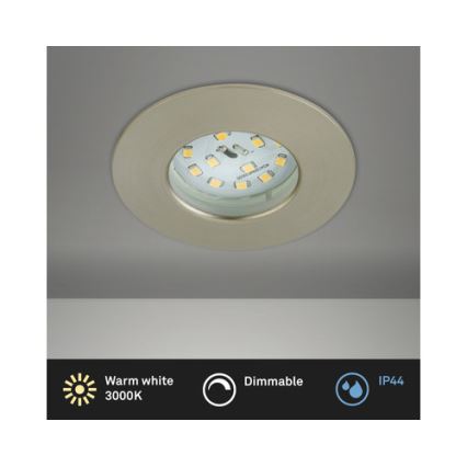 Briloner 8316-012 - Dæmpbar LED indbygningsspot til badeværelse LED/5,5W/230V IP44 mat krom
