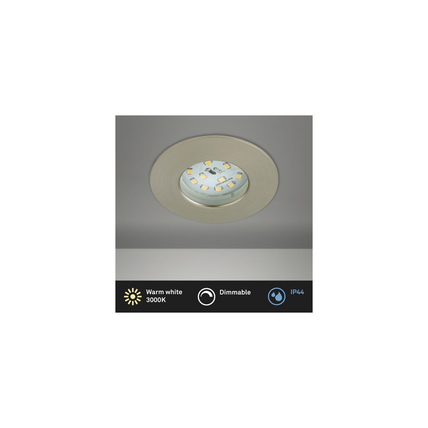 Briloner 8316-012 - Dæmpbar LED indbygningsspot til badeværelse LED/5,5W/230V IP44 mat krom