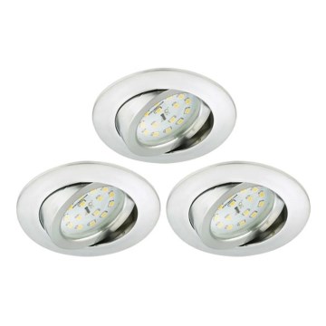 Briloner 8317-039-SÆT 3x LED indbygningslampe til badeværelse dæmpbar LED/5,5W/230V IP23