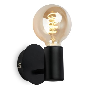 Briloner - Badeværelses væglampe 1xE27/10W/230V IP44 sort