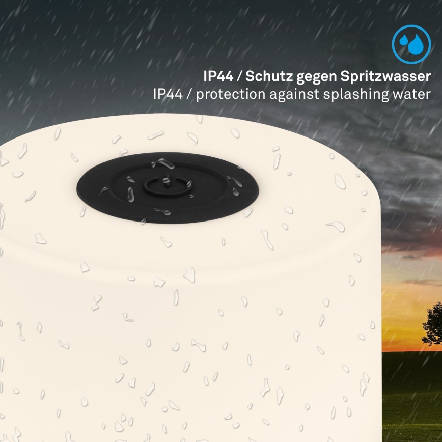 Briloner - Dæmpbar genopladelig berøringsbetjent udendørs bordlampe LED/2W/5V 2700K IP44 1200 mAh sort