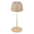 Briloner - LED dæmpbar genopladelig berøringsbetjent udendørs bordlampe MINI LED/2,5W/5V IP44 1800 mAh beige