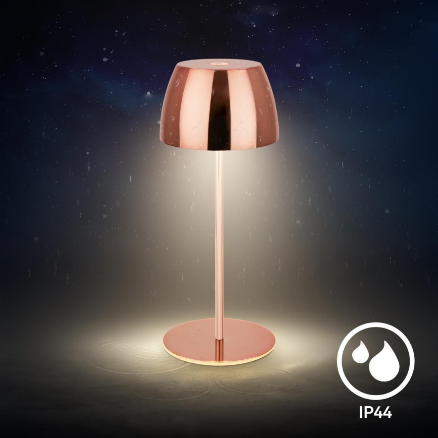 Briloner - LED, dæmpbar, genopladelig, berøringsbetjent udendørs bordlampe MINI LED/2,5W/5V IP44 1800 mAh kobberfarvet