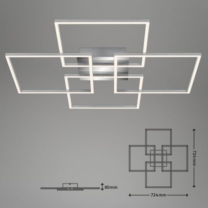 Briloner - LED loftlampe dæmpbar FRAME 4xLED/12W/230V