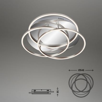 Briloner - LED loftlampe dæmpbar FRAMES LED/60W/230V skinnende krom