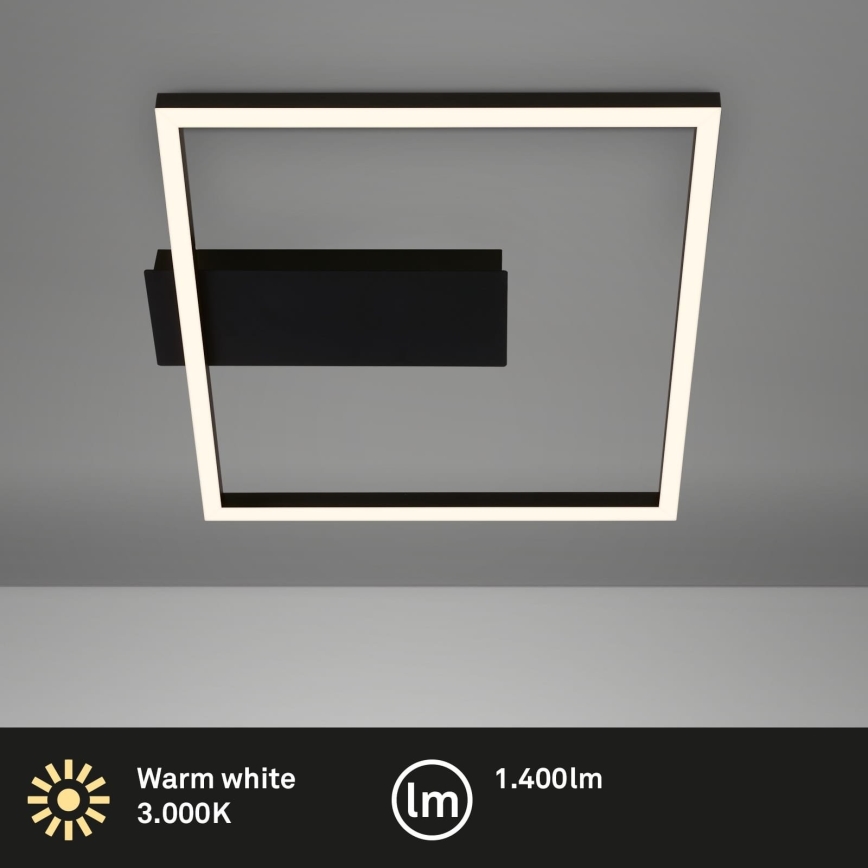 Briloner - LED loftlampe FRAME LED/14W/230V 3000K 30x32 cm sort