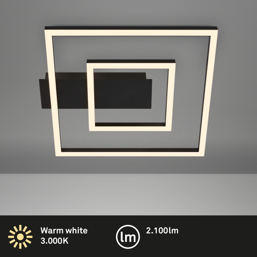 Briloner - LED loftlampe FRAME LED/22W/230V 3000K 30x32 cm sort