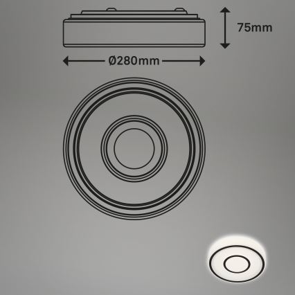 Briloner - LED loftlampe SIRKEL LED/12W/230V sort