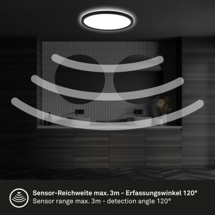 Briloner - LED loftlampe til badeværelse med MOVE-sensor LED/18W/230V IP44 Ø 29 cm hvid
