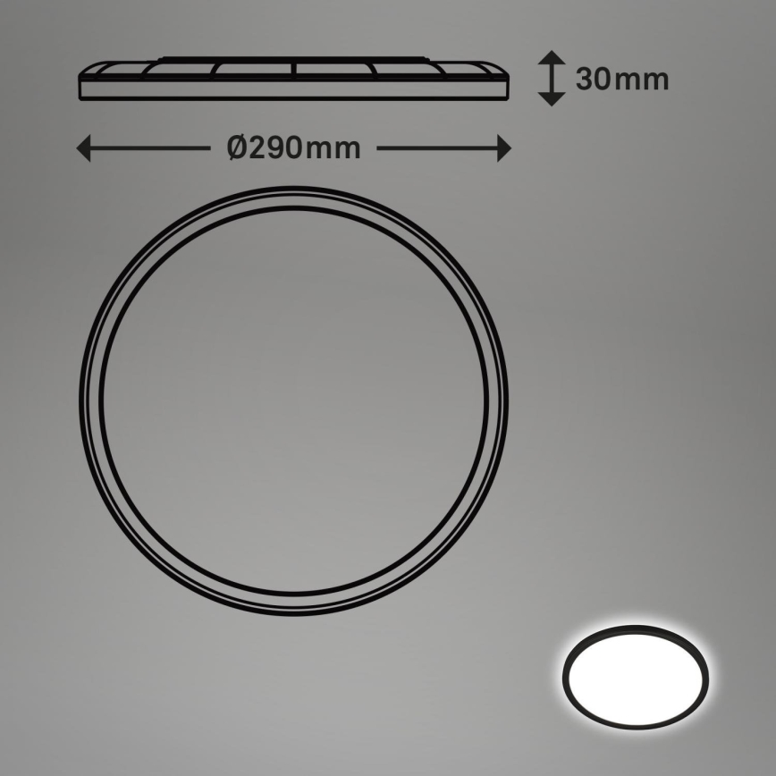 Briloner - LED loftlampe til badeværelse med MOVE-sensor LED/18W/230V IP44 Ø 29 cm hvid